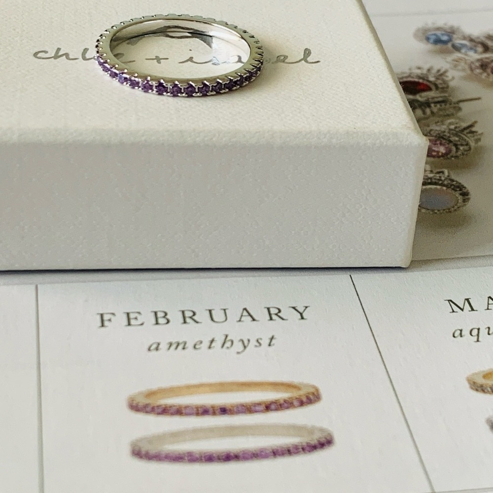Chloe + Isabel crystal amethyst ring 💍✨